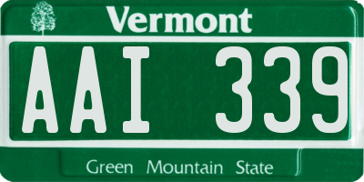 VT license plate AAI339