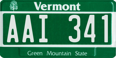 VT license plate AAI341