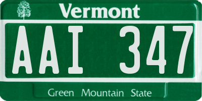 VT license plate AAI347
