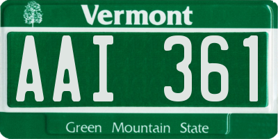VT license plate AAI361