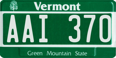 VT license plate AAI370