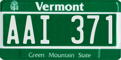VT license plate AAI371