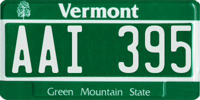 VT license plate AAI395