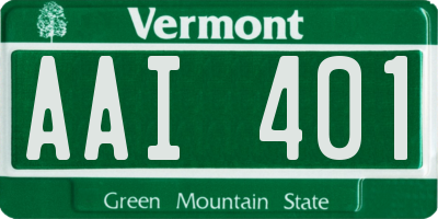 VT license plate AAI401