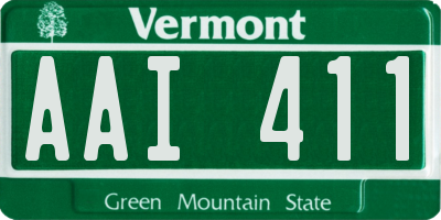 VT license plate AAI411