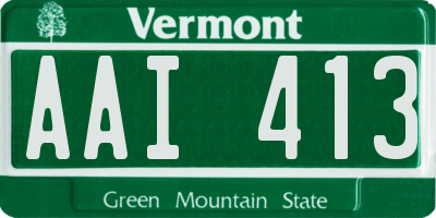 VT license plate AAI413
