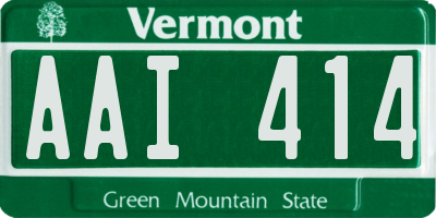 VT license plate AAI414