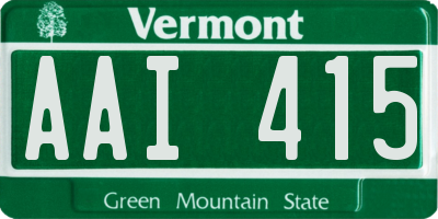 VT license plate AAI415