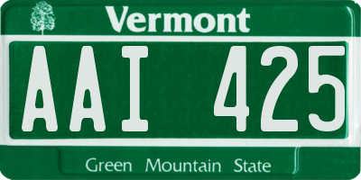 VT license plate AAI425
