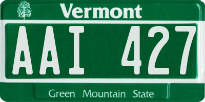 VT license plate AAI427