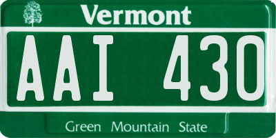 VT license plate AAI430