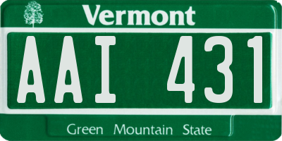 VT license plate AAI431