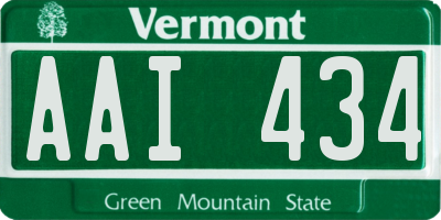 VT license plate AAI434