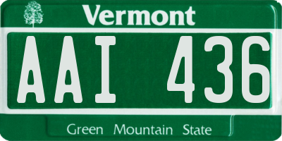 VT license plate AAI436
