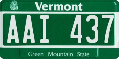 VT license plate AAI437