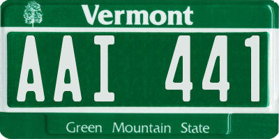 VT license plate AAI441