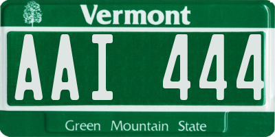 VT license plate AAI444
