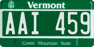 VT license plate AAI459