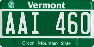 VT license plate AAI460