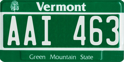 VT license plate AAI463