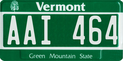VT license plate AAI464