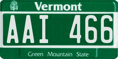 VT license plate AAI466