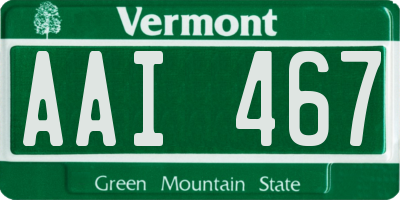 VT license plate AAI467