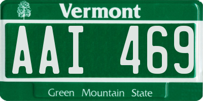 VT license plate AAI469