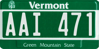 VT license plate AAI471