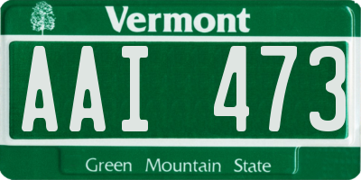 VT license plate AAI473