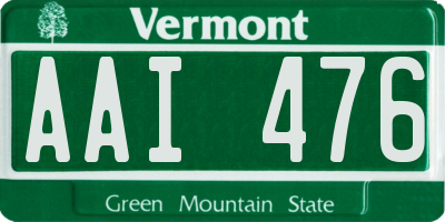 VT license plate AAI476