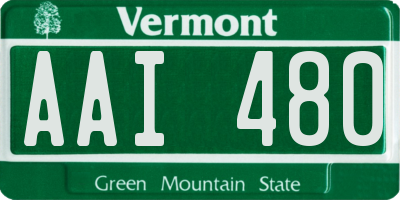 VT license plate AAI480