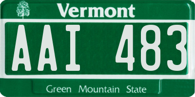 VT license plate AAI483