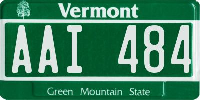 VT license plate AAI484