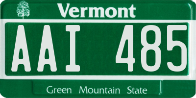 VT license plate AAI485