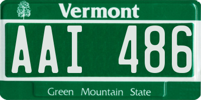 VT license plate AAI486