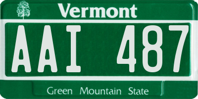 VT license plate AAI487