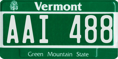 VT license plate AAI488