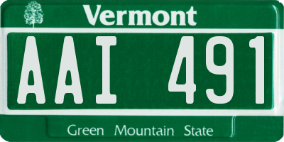 VT license plate AAI491