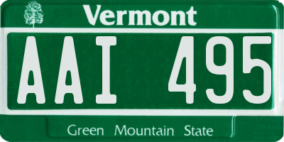 VT license plate AAI495