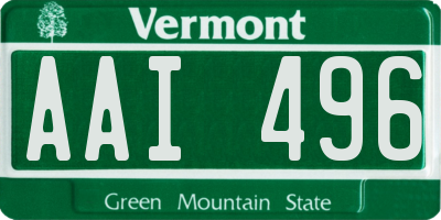 VT license plate AAI496
