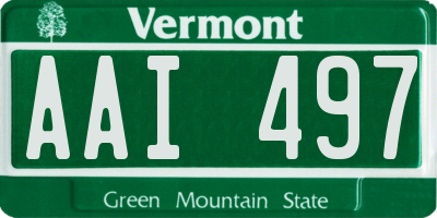 VT license plate AAI497