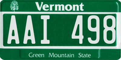 VT license plate AAI498