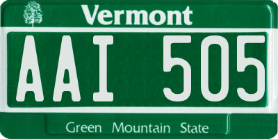 VT license plate AAI505