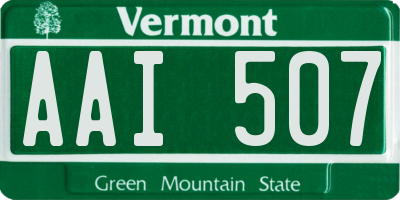 VT license plate AAI507