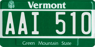 VT license plate AAI510