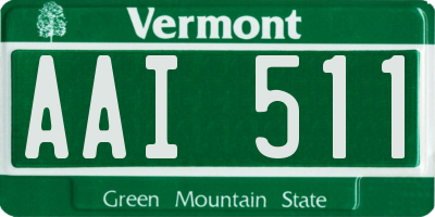 VT license plate AAI511