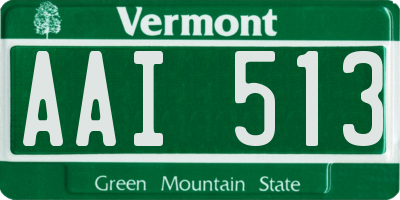 VT license plate AAI513