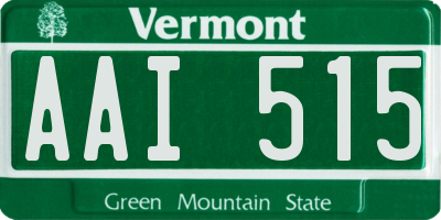 VT license plate AAI515