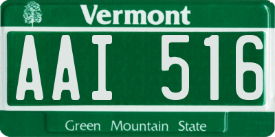 VT license plate AAI516
